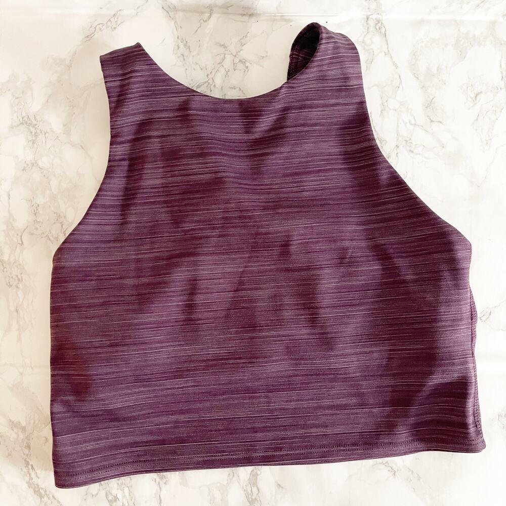 ATHLETA Conscious Space Dye Crop Bra Purple Small S - Picture 3 of 8